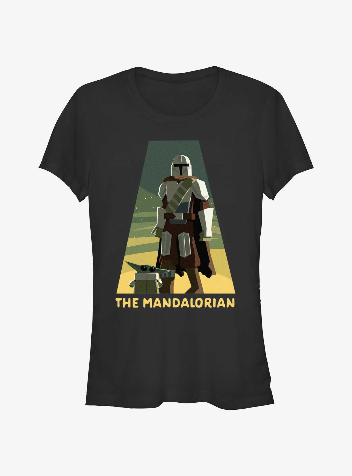 Star Wars The Mandalorian Grogu and Mando Spotlight Girls T-Shirt, BLACK, hi-res