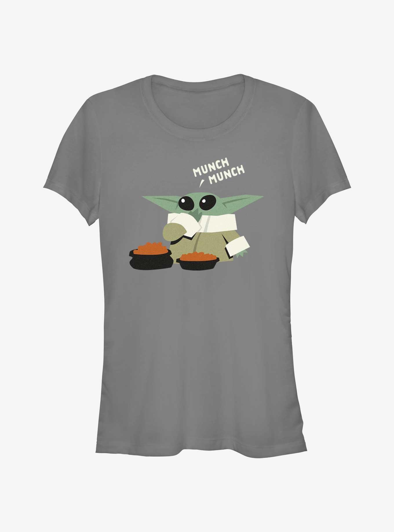 Star Wars The Mandalorian Grogu Munch Munch Girls T-Shirt, CHARCOAL, hi-res
