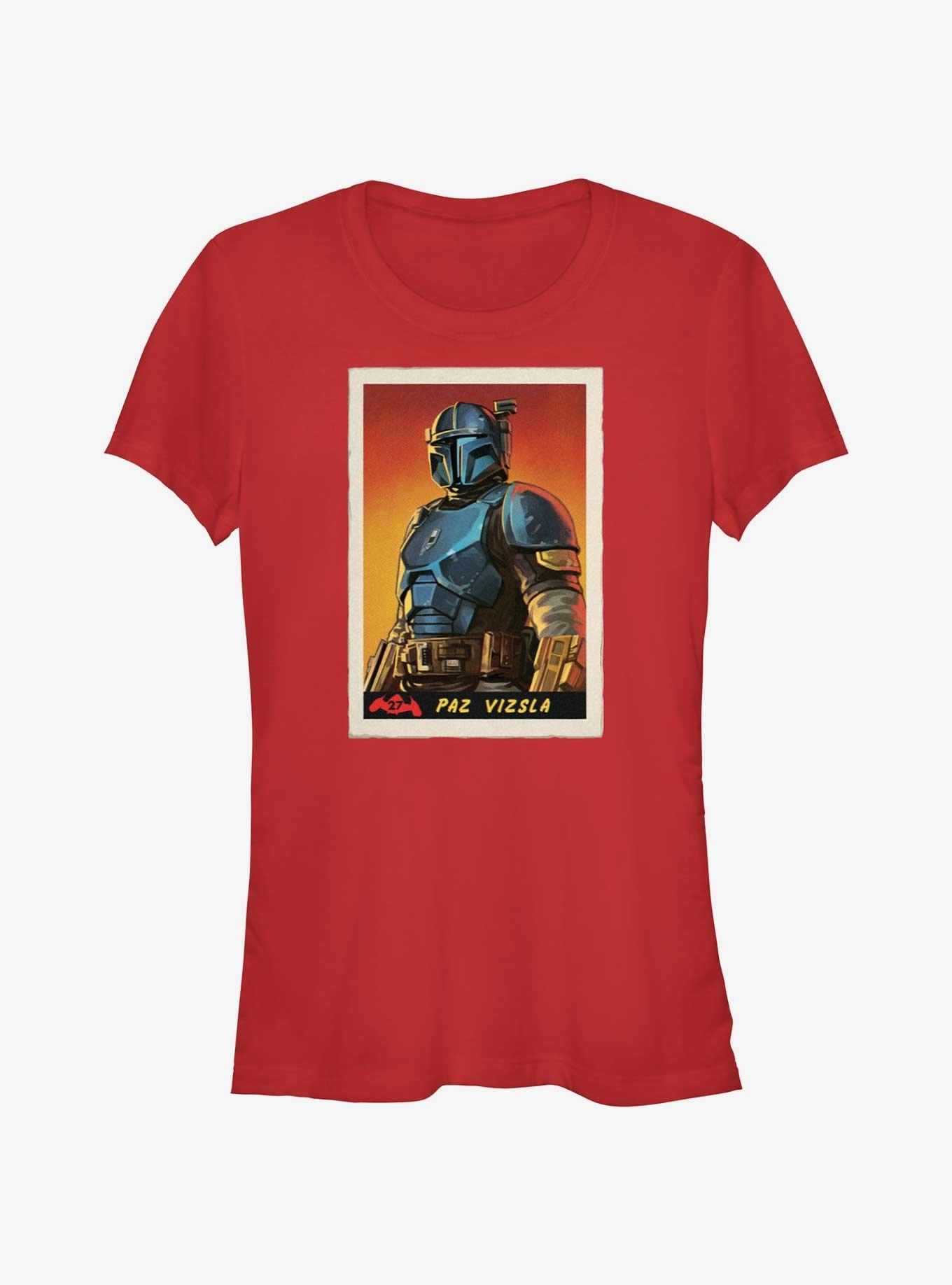 Star Wars The Mandalorian Paz Vizsla Poster Girls T-Shirt, RED, hi-res