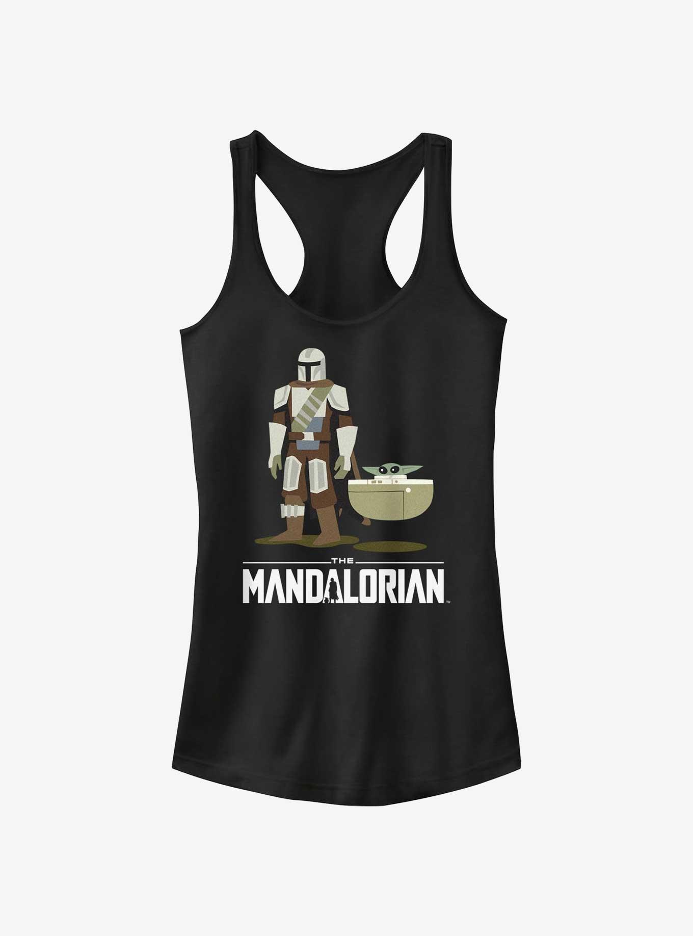 Star Wars The Mandalorian Mando and Grogu Bassinet Baby Girls Tank, BLACK, hi-res