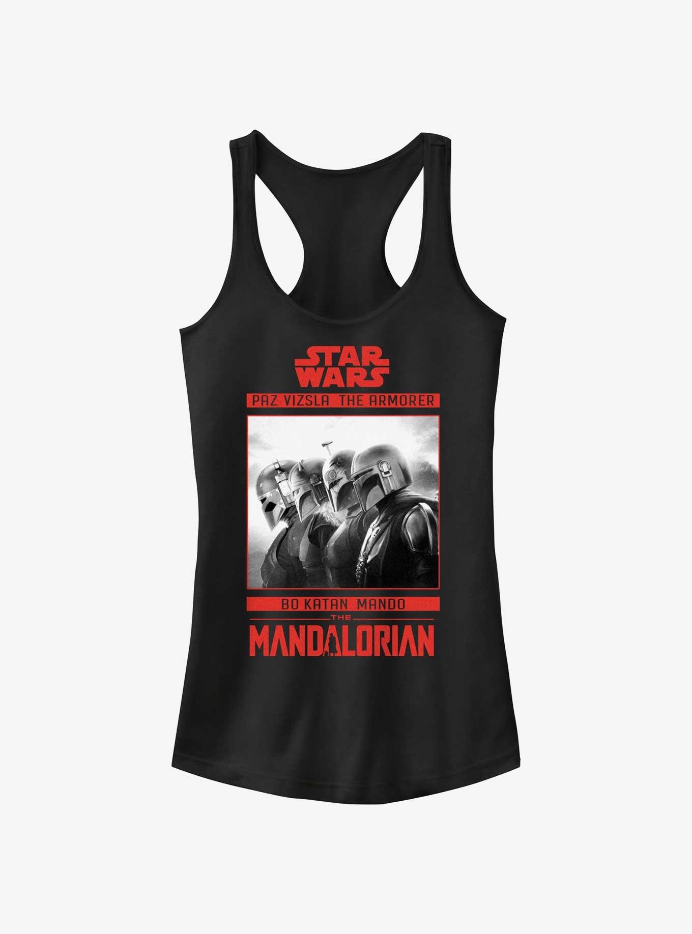 Star Wars The Mandalorian Bounty Hunter Line Up Poster Girls Tank, , hi-res