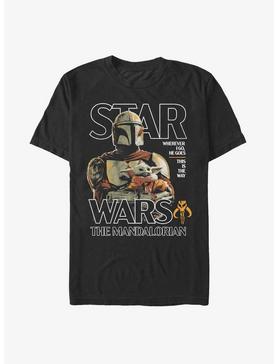Plus Size Star Wars The Mandalorian Wherever I Go, He Goes Poster T-Shirt, , hi-res