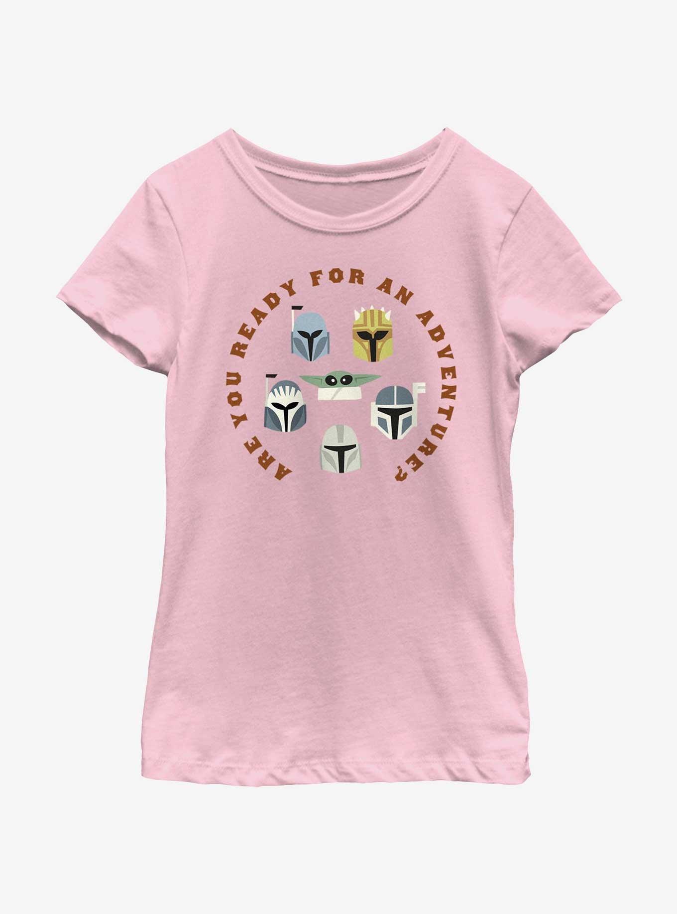 Star Wars The Mandalorian Adventure Helmets Youth Girls T-Shirt, PINK, hi-res