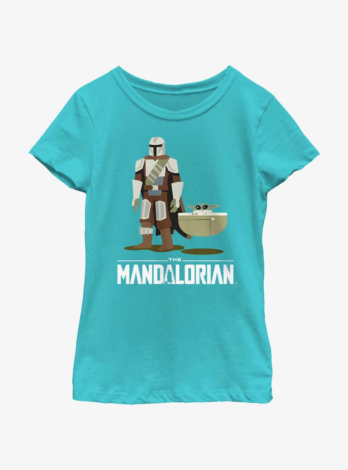 Star Wars The Mandalorian Mando and Grogu Bassinet Baby Youth Girls T-Shirt, , hi-res