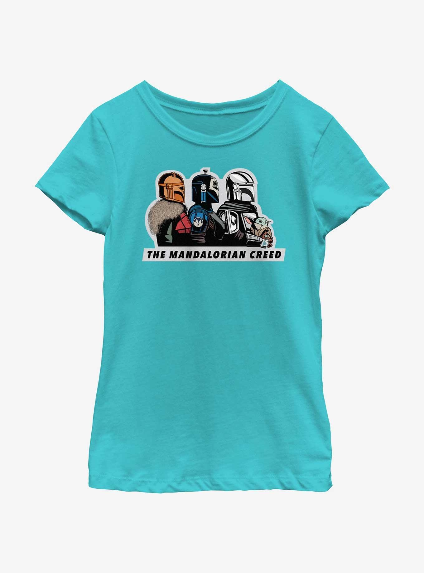 Star Wars The Mandalorian Creed Line Up Youth Girls T-Shirt, TAHI BLUE, hi-res