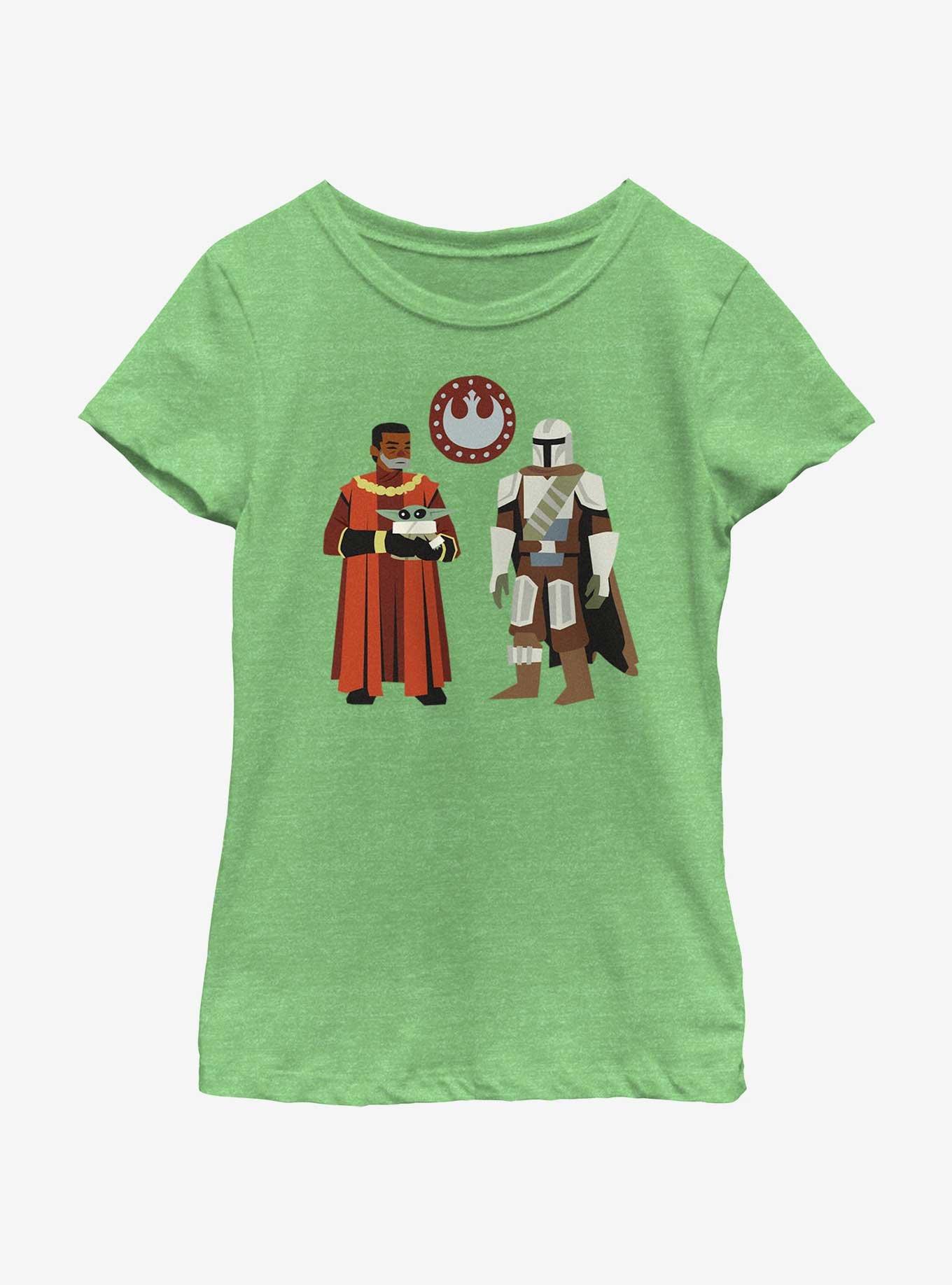 Star Wars The Mandalorian Greef Karga, Grogu, and Mando Youth Girls T-Shirt, , hi-res