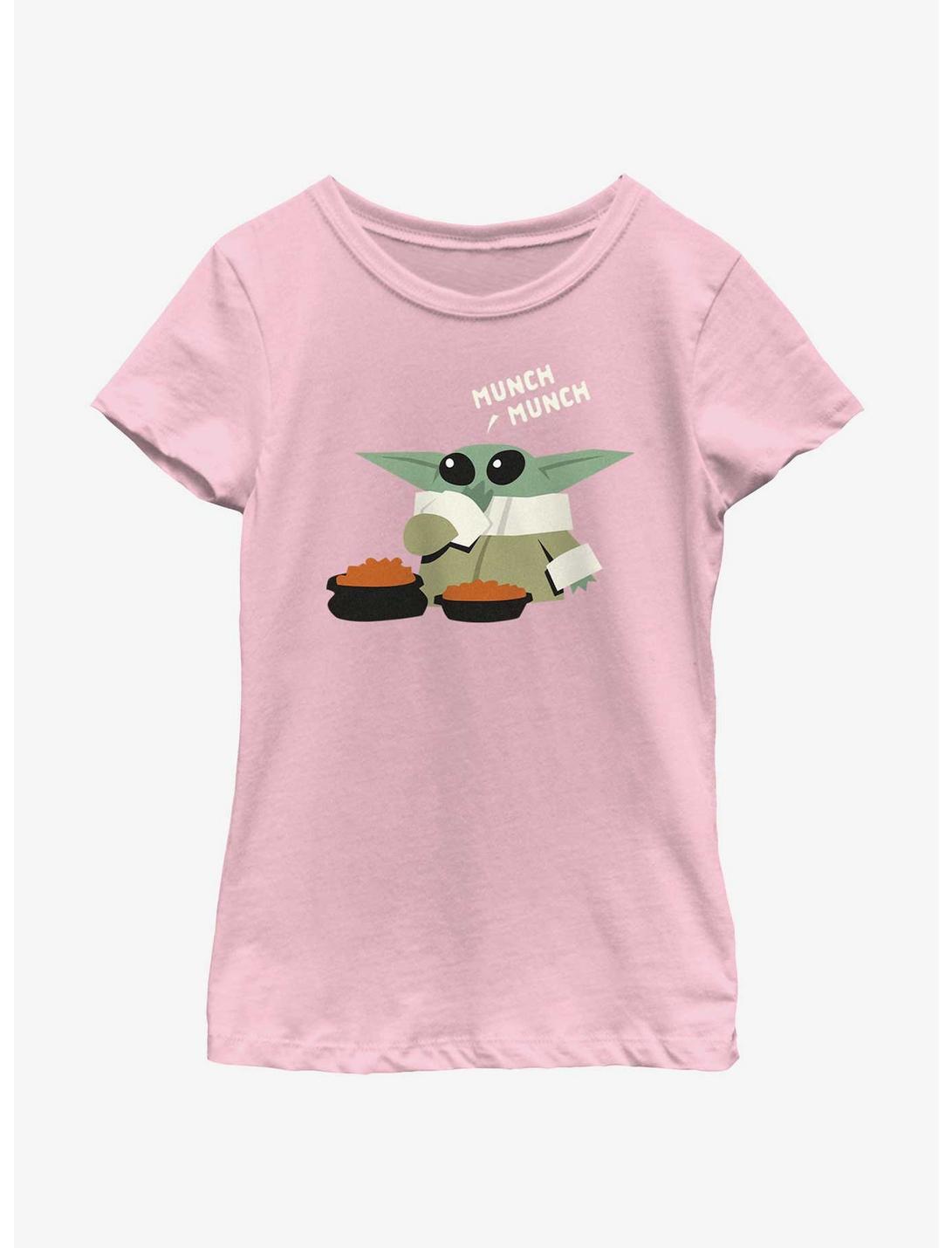 Star Wars The Mandalorian Grogu Munch Munch Youth Girls T-Shirt, PINK, hi-res