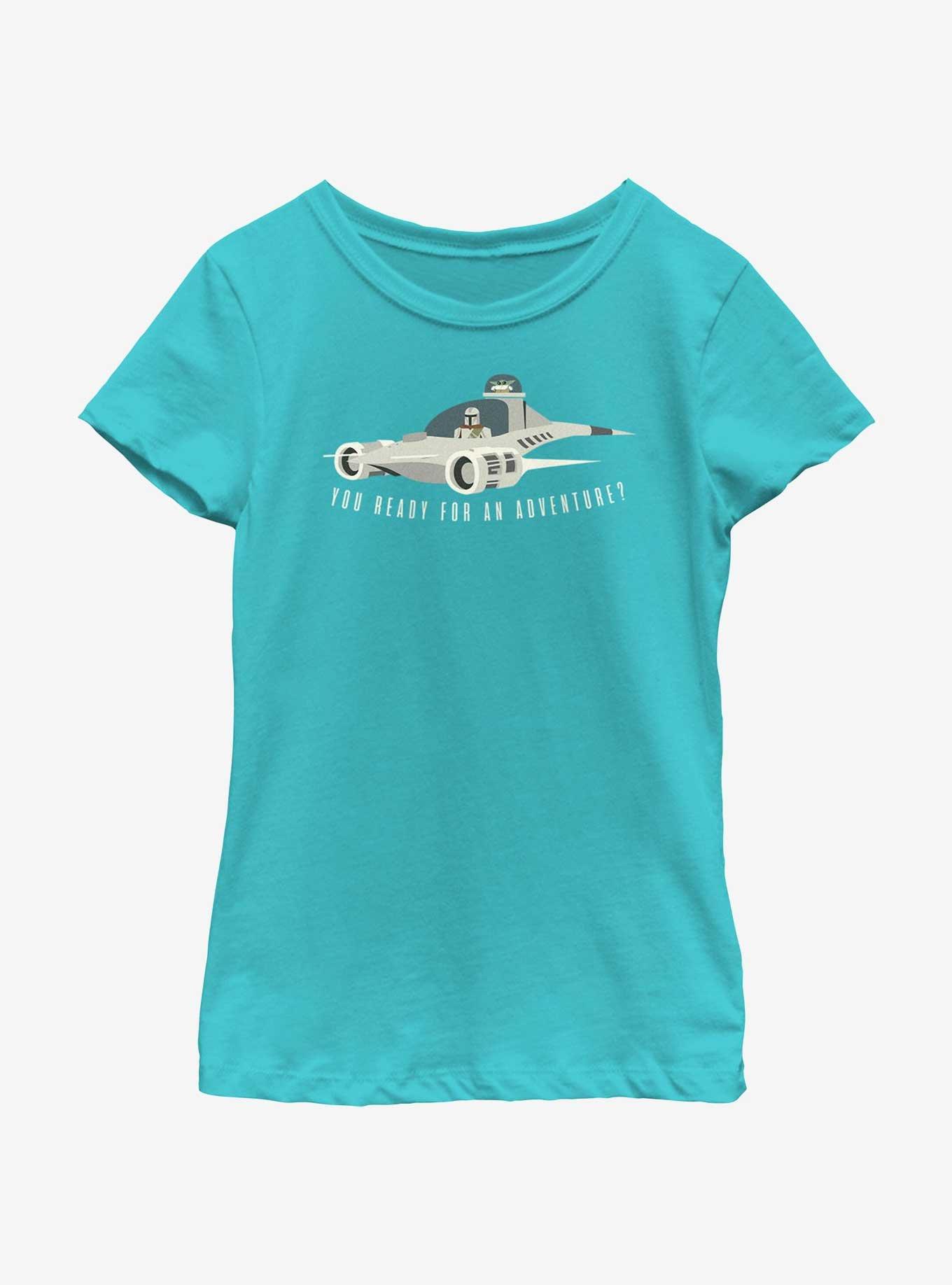 Star Wars The Mandalorian You Ready For An Adventure Youth Girls T-Shirt, TAHI BLUE, hi-res