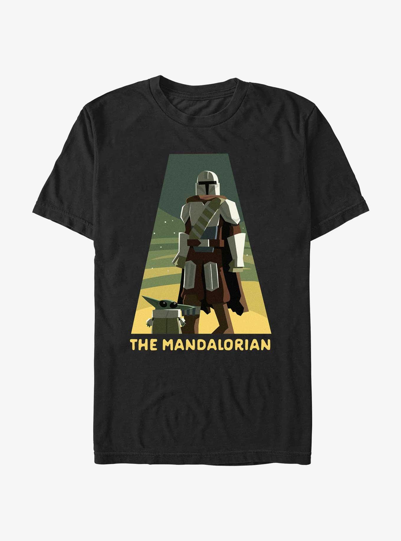 Star Wars The Mandalorian Grogu and Mando Spotlight T-Shirt, BLACK, hi-res