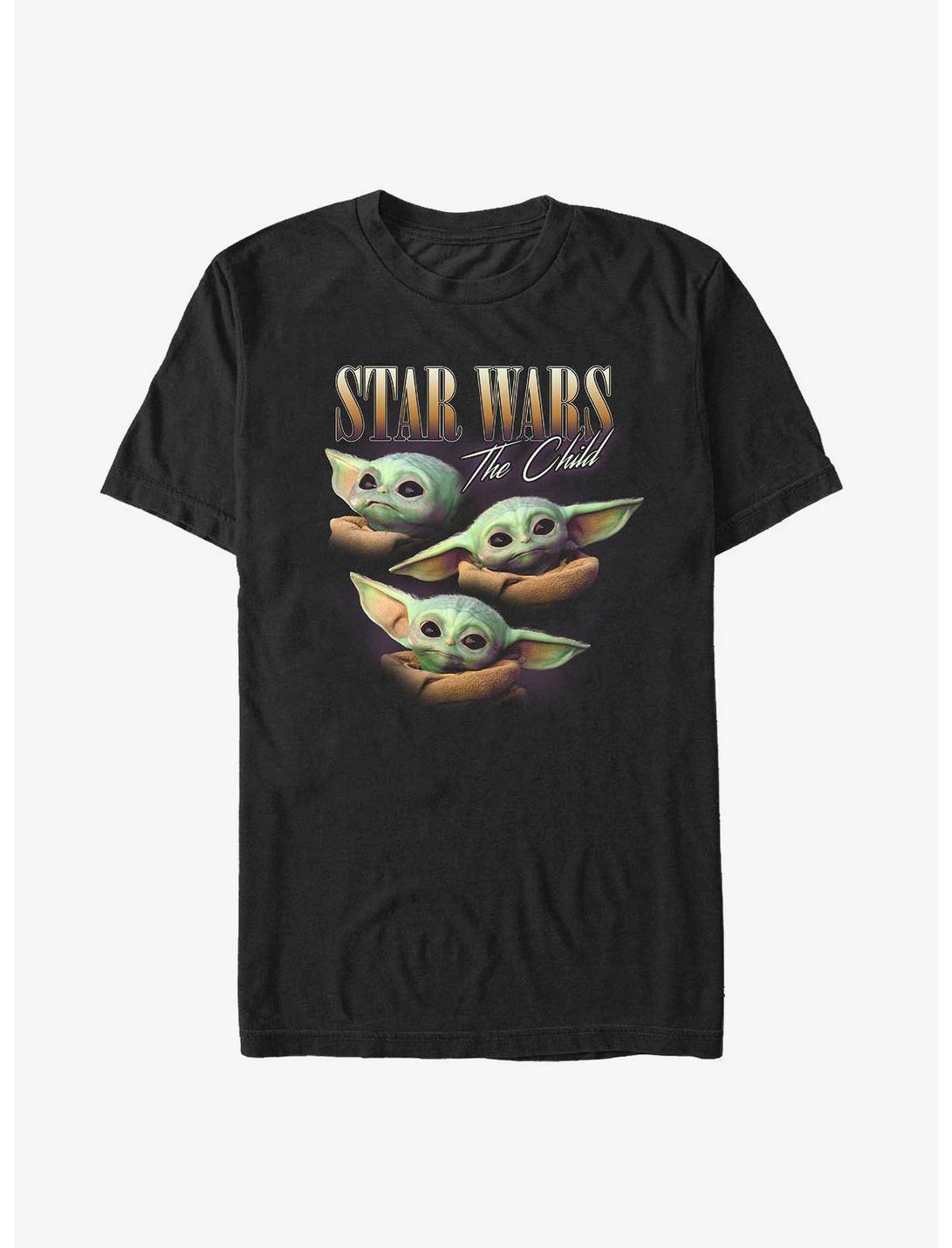 Star Wars The Mandalorian 80's Style Grogu Portrait T-Shirt, BLACK, hi-res
