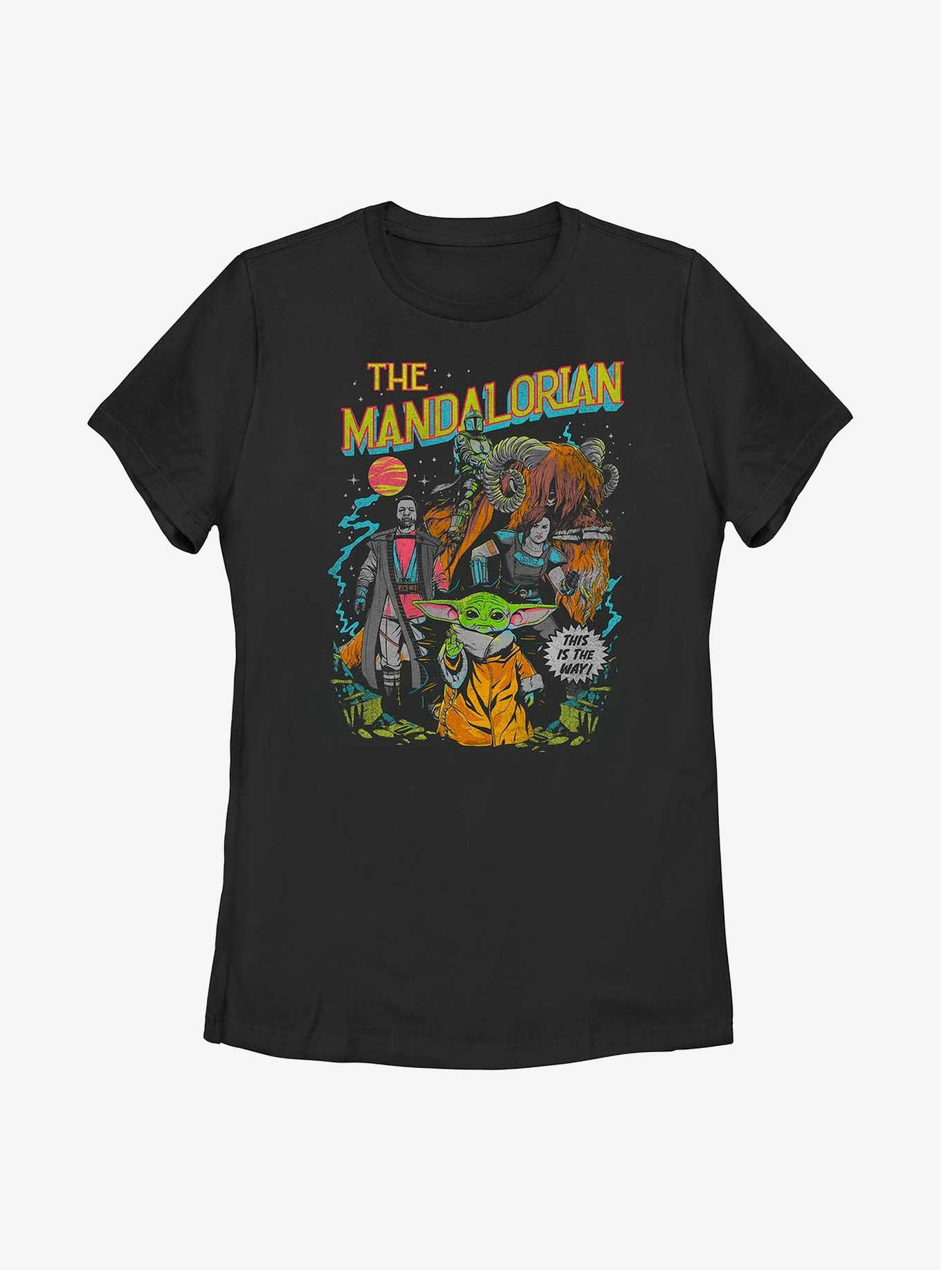 Star Wars The Mandalorian Neon Poster Womens T-Shirt, , hi-res