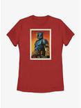 Star Wars The Mandalorian Paz Vizsla Poster Womens T-Shirt, RED, hi-res