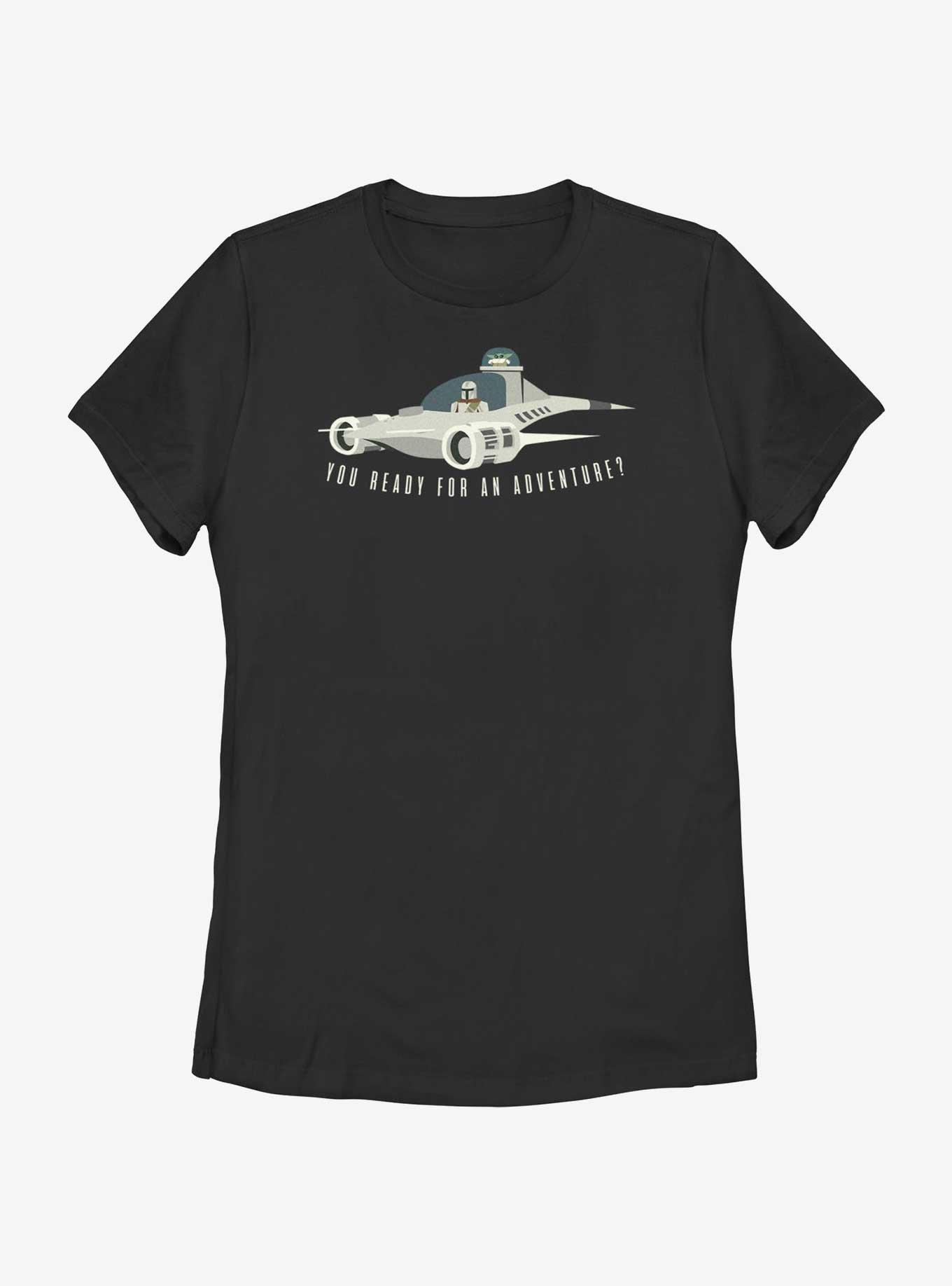 Star Wars The Mandalorian You Ready For An Adventure Womens T-Shirt, BLACK, hi-res