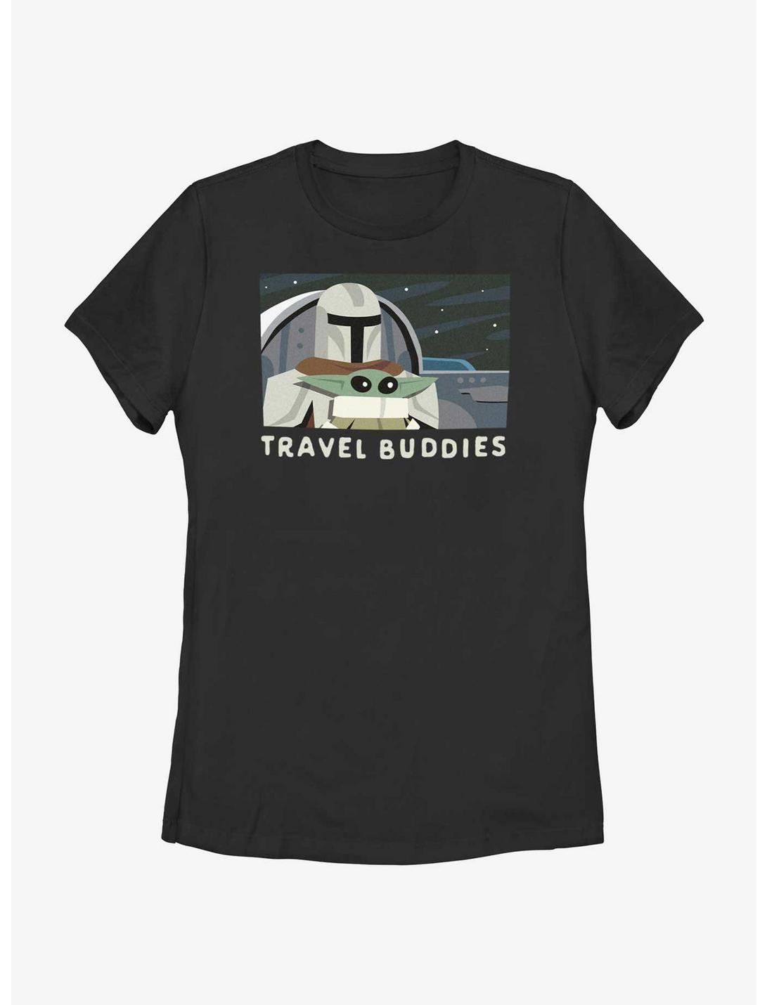 Star Wars The Mandalorian Travel Buddies Womens T-Shirt, NAVY, hi-res