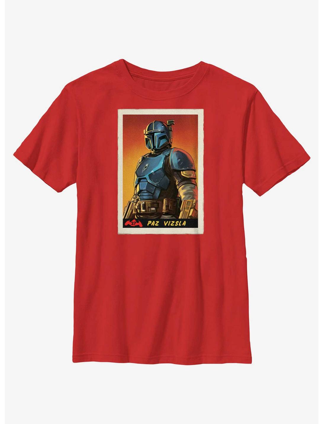Star Wars The Mandalorian Paz Vizsla Poster Youth T-Shirt, RED, hi-res