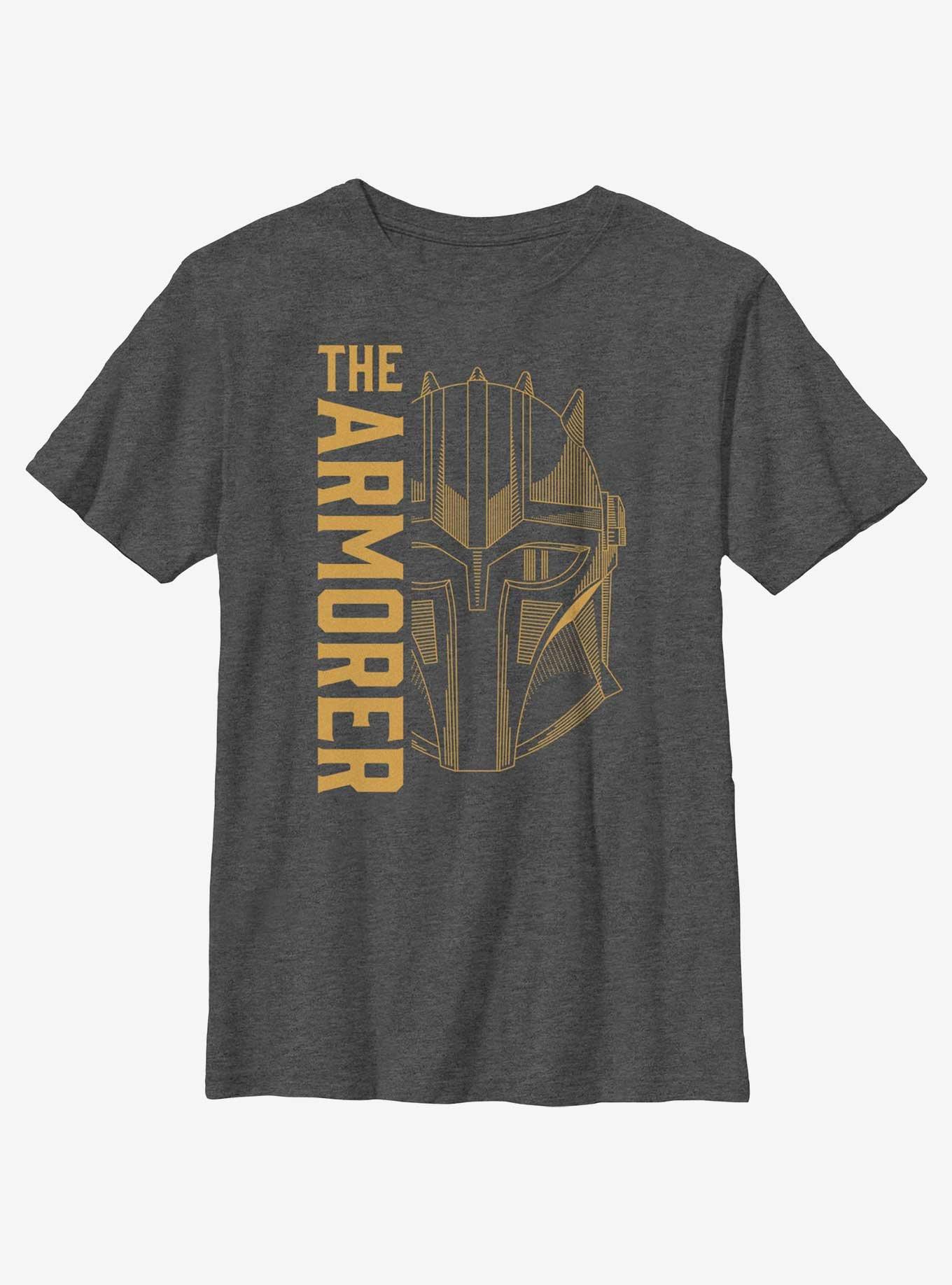 Star Wars The Mandalorian The Armorer Youth T-Shirt, CHAR HTR, hi-res