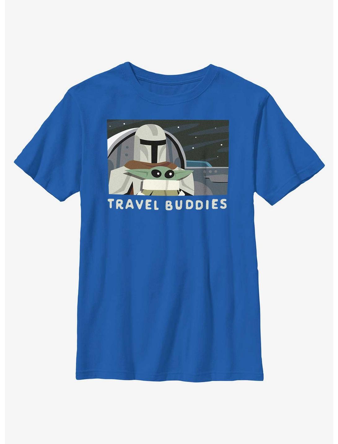 Star Wars The Mandalorian Travel Buddies Youth T-Shirt, ROYAL, hi-res