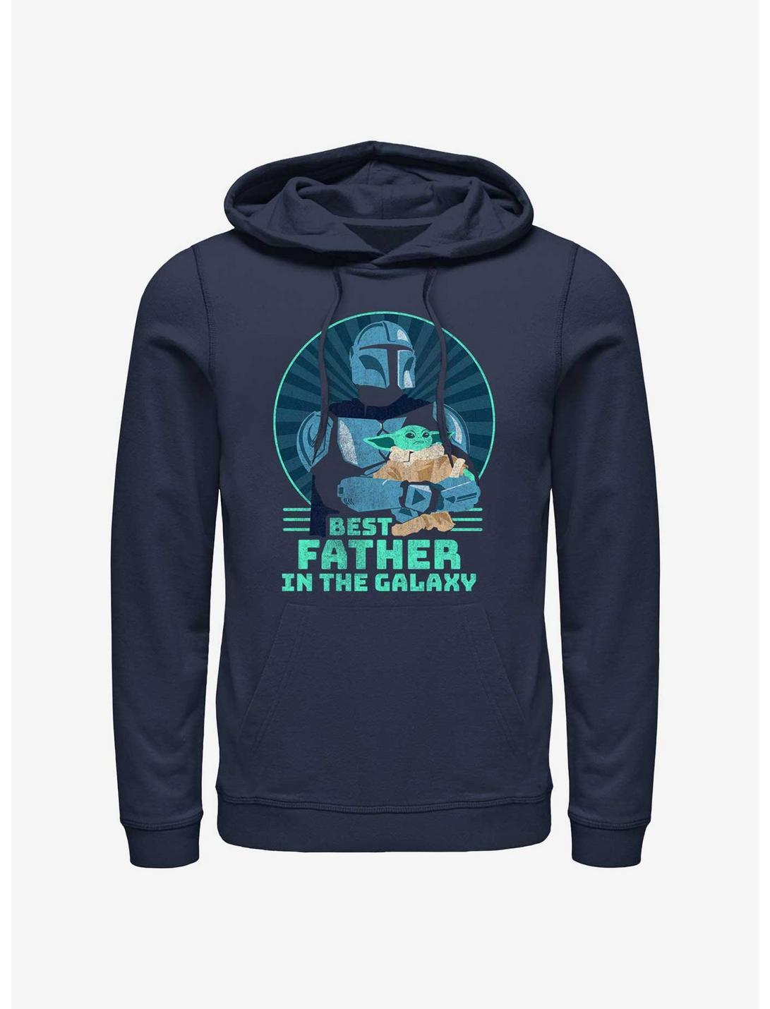 Star Wars The Mandalorian Best Father In The Galaxy Hoodie, NAVY, hi-res