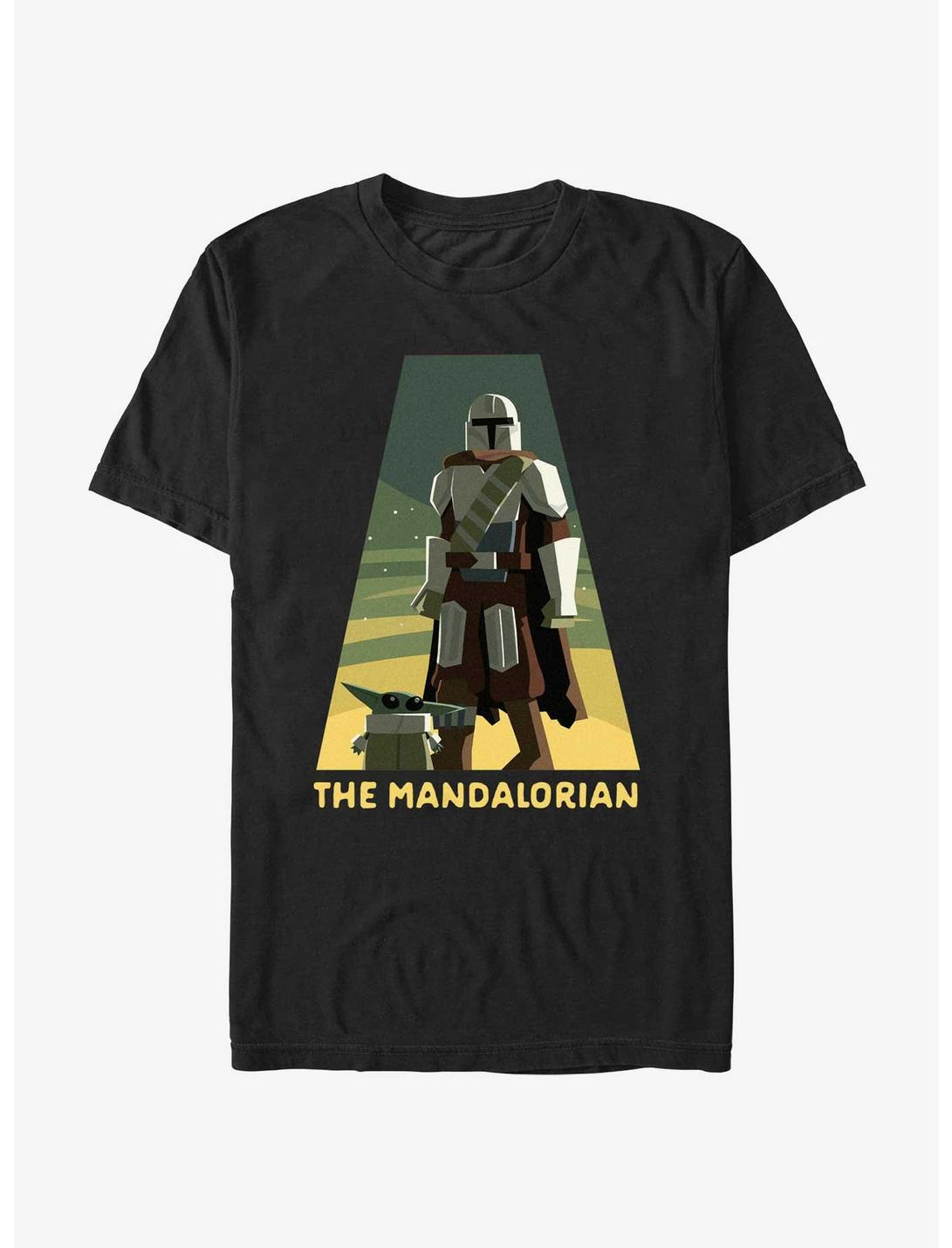 Star Wars The Mandalorian Grogu and Mando Spotlight T-Shirt, BLACK, hi-res