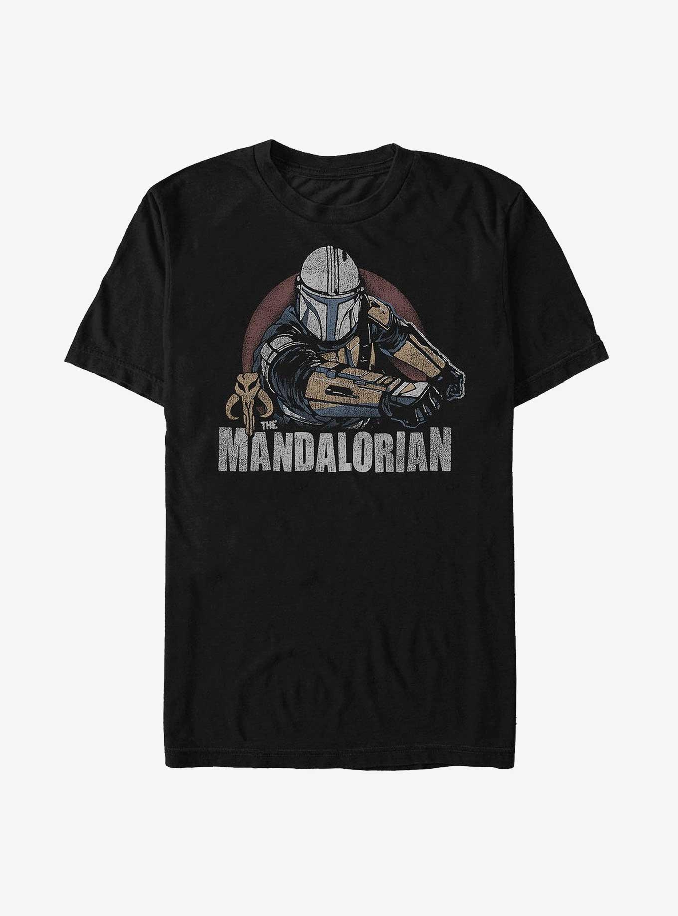 Star Wars The Mandalorian Mando Badge T-Shirt, BLACK, hi-res