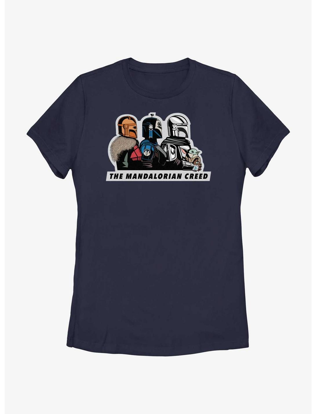 Star Wars The Mandalorian Creed Line Up Womens T-Shirt, NAVY, hi-res