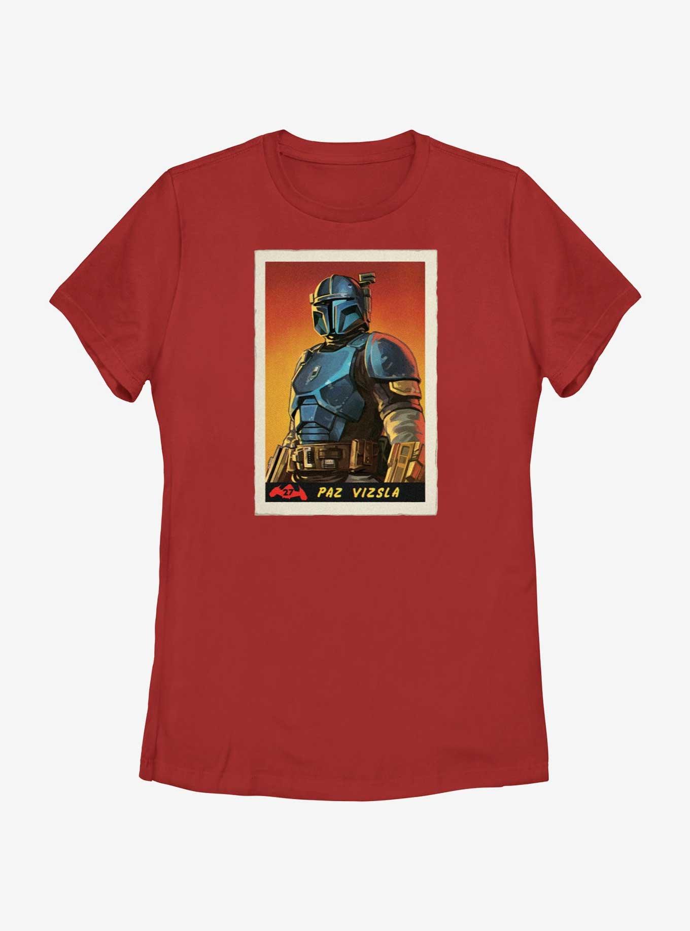 Star Wars The Mandalorian Paz Vizsla Poster Womens T-Shirt, RED, hi-res