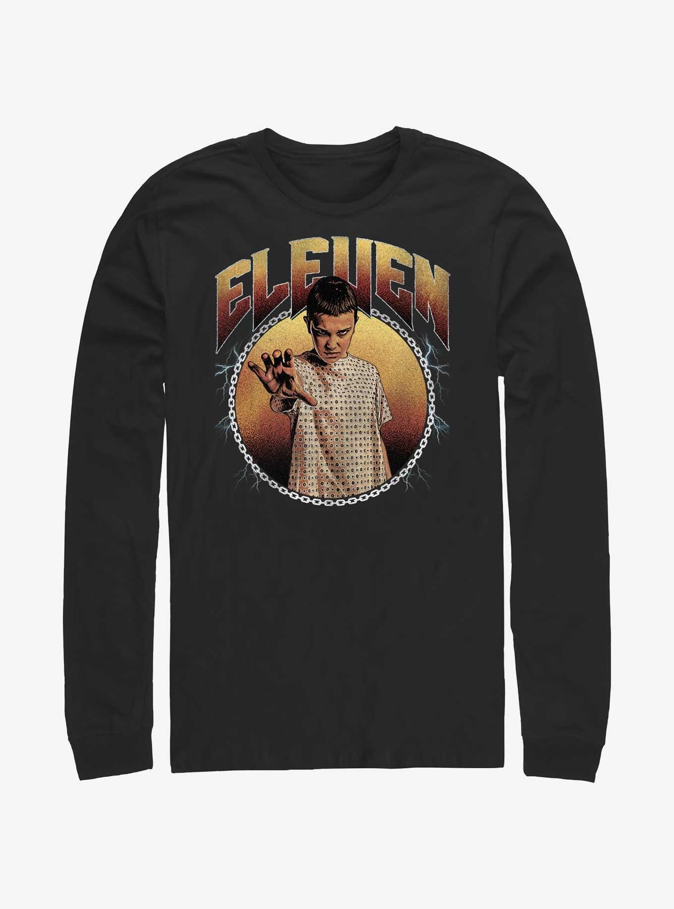 Stranger Things Heavy Metal Eleven Long-Sleeve T-Shirt, BLACK, hi-res