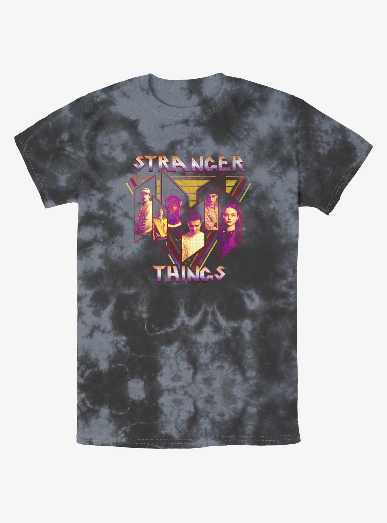 Stranger Things Heavy Metal Band Tie-Dye T-Shirt, BLKCHAR, hi-res