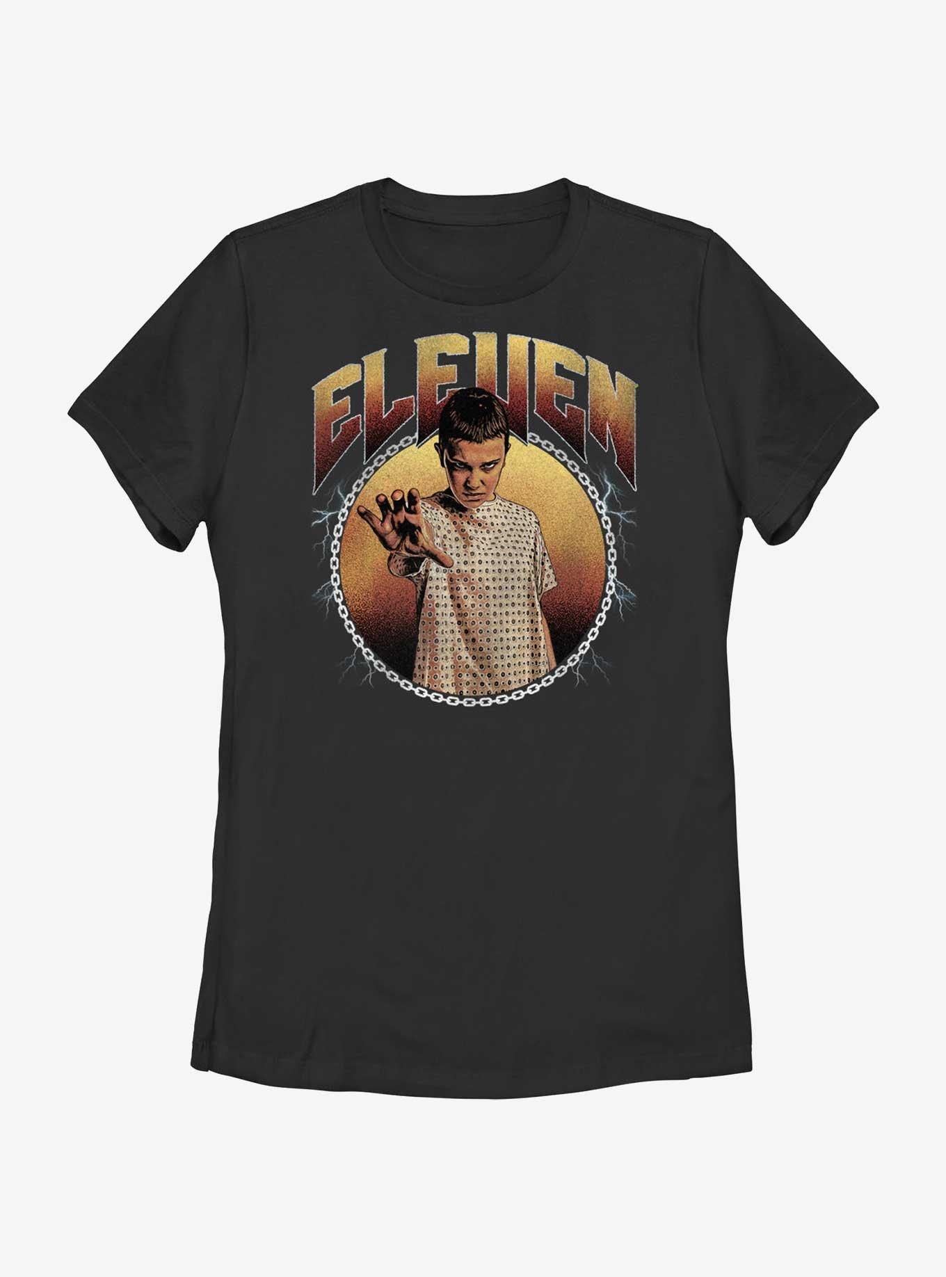 Stranger Things Heavy Metal Eleven Womens T-Shirt, BLACK, hi-res