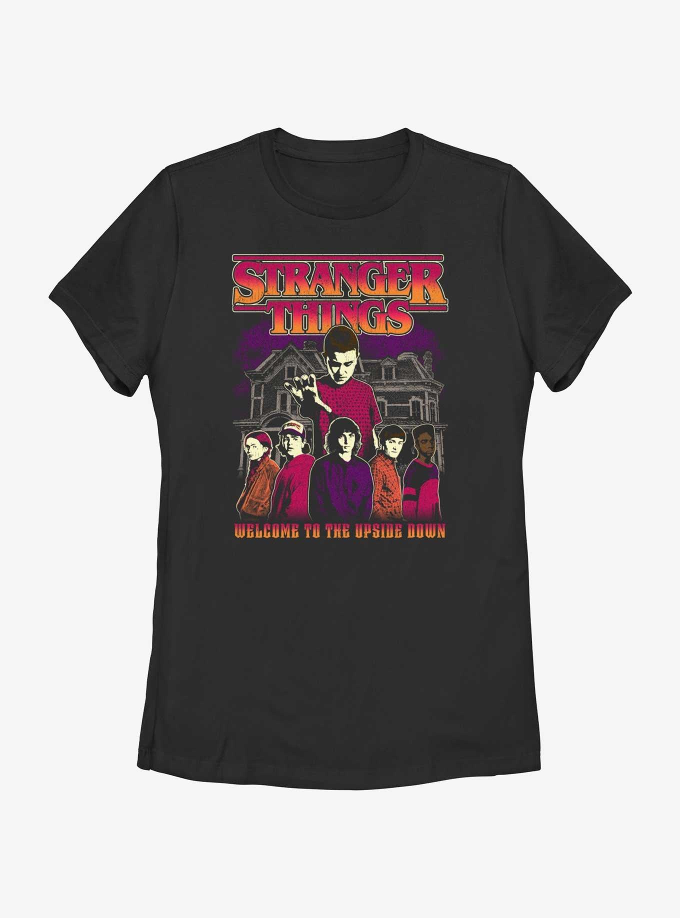 Stranger Things Upside Down Group Womens T-Shirt, , hi-res