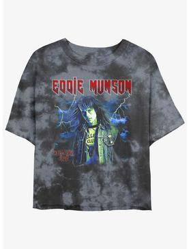 Stranger Things Eddie Munson Hellfire Club Tie-Dye Womens Crop T-Shirt, , hi-res