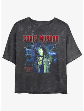 Stranger Things Eddie Munson Hellfire Club Mineral Wash Womens Crop T-Shirt, , hi-res