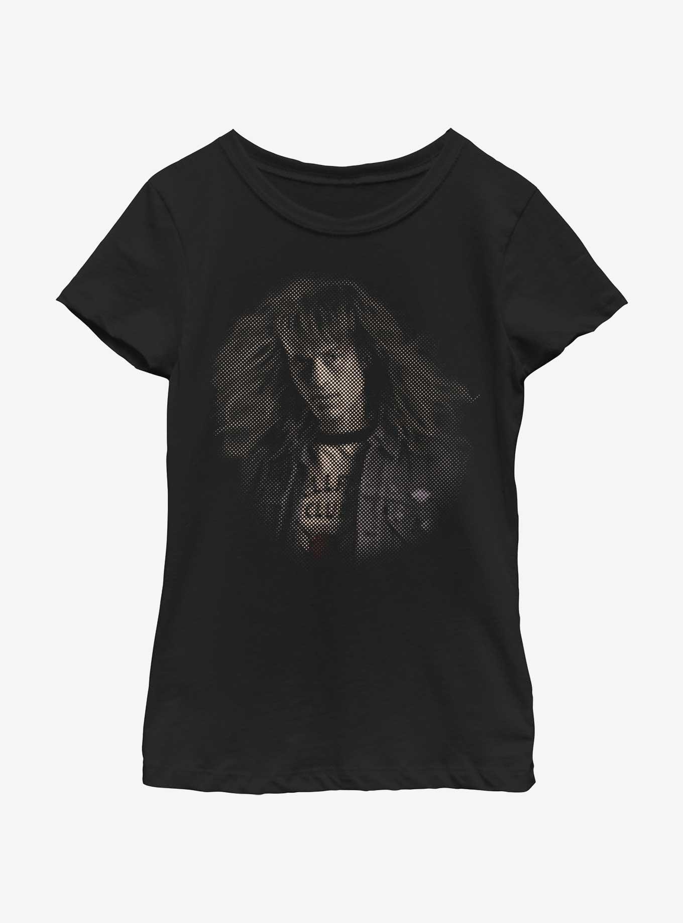 Stranger Things Halftone Eddie Munson Youth Girls T-Shirt, BLACK, hi-res