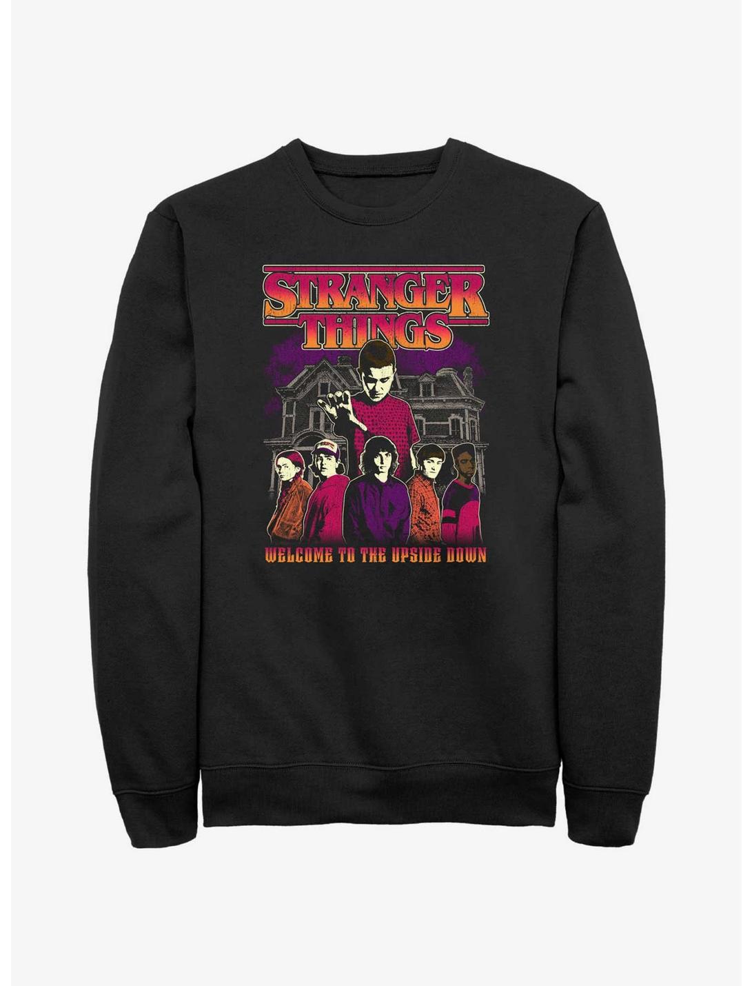 Stranger Things Upside Down Group Sweatshirt, BLACK, hi-res