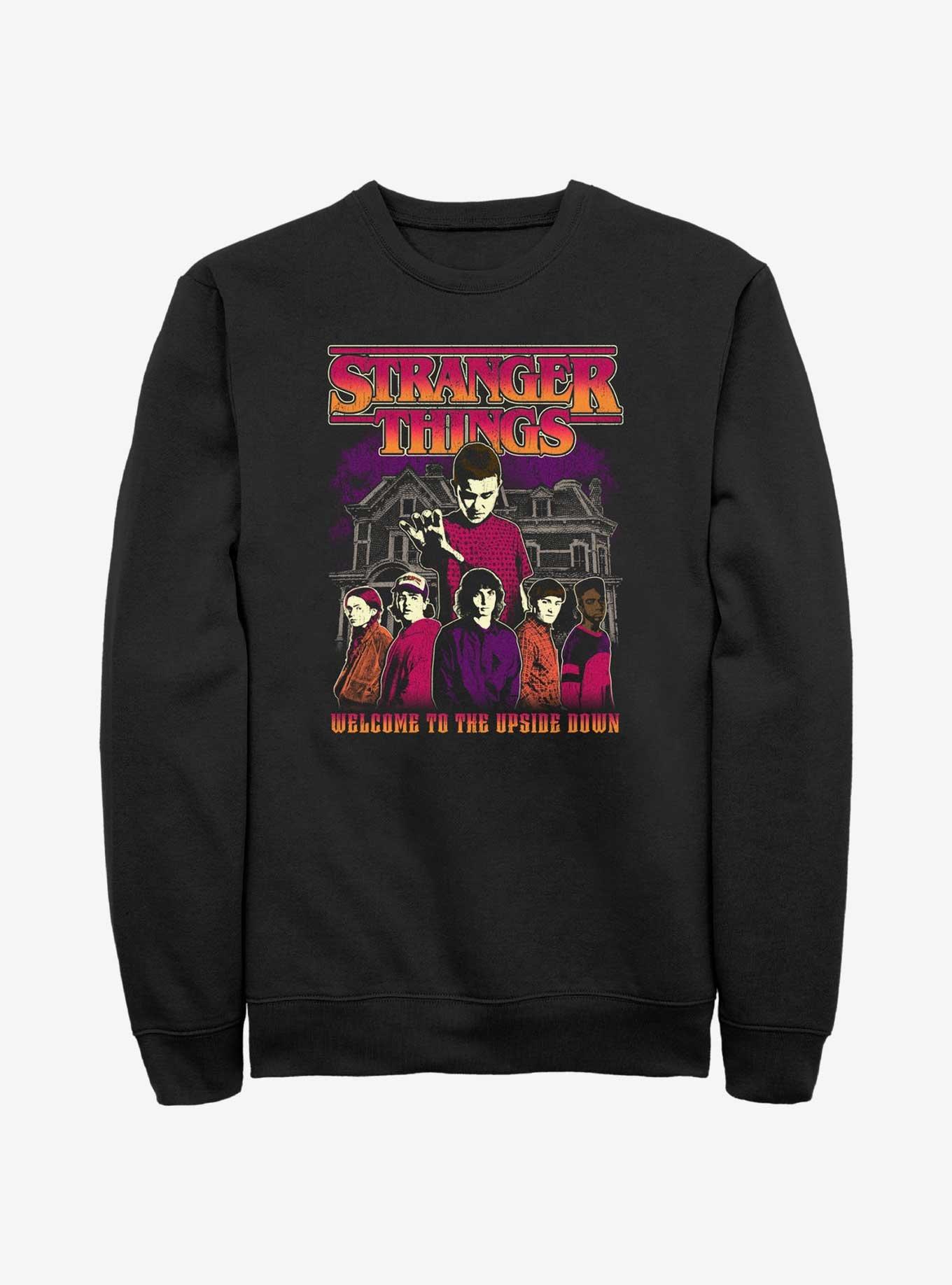 Stranger Things Upside Down Group Sweatshirt, BLACK, hi-res