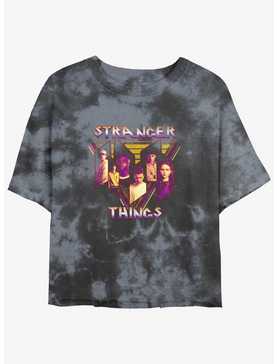 Stranger Things Heavy Metal Band Tie-Dye Womens Crop T-Shirt, , hi-res