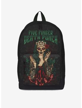 Rocksax Five Finger Death Punch Day of the Dead Green Classic Backpack, , hi-res