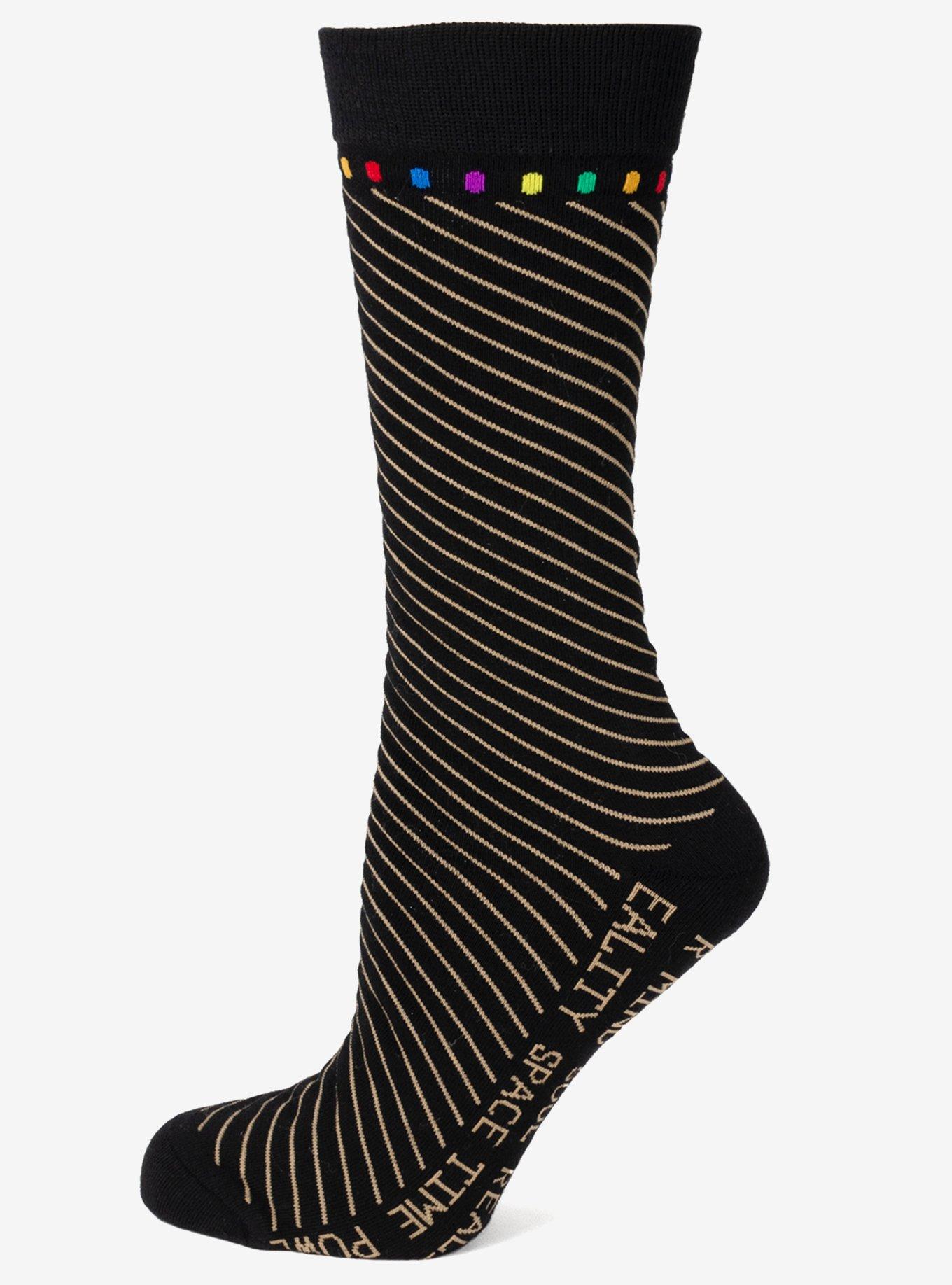 Marvel Avengers Infinity Stone Stripe Black Stripe Socks, , hi-res