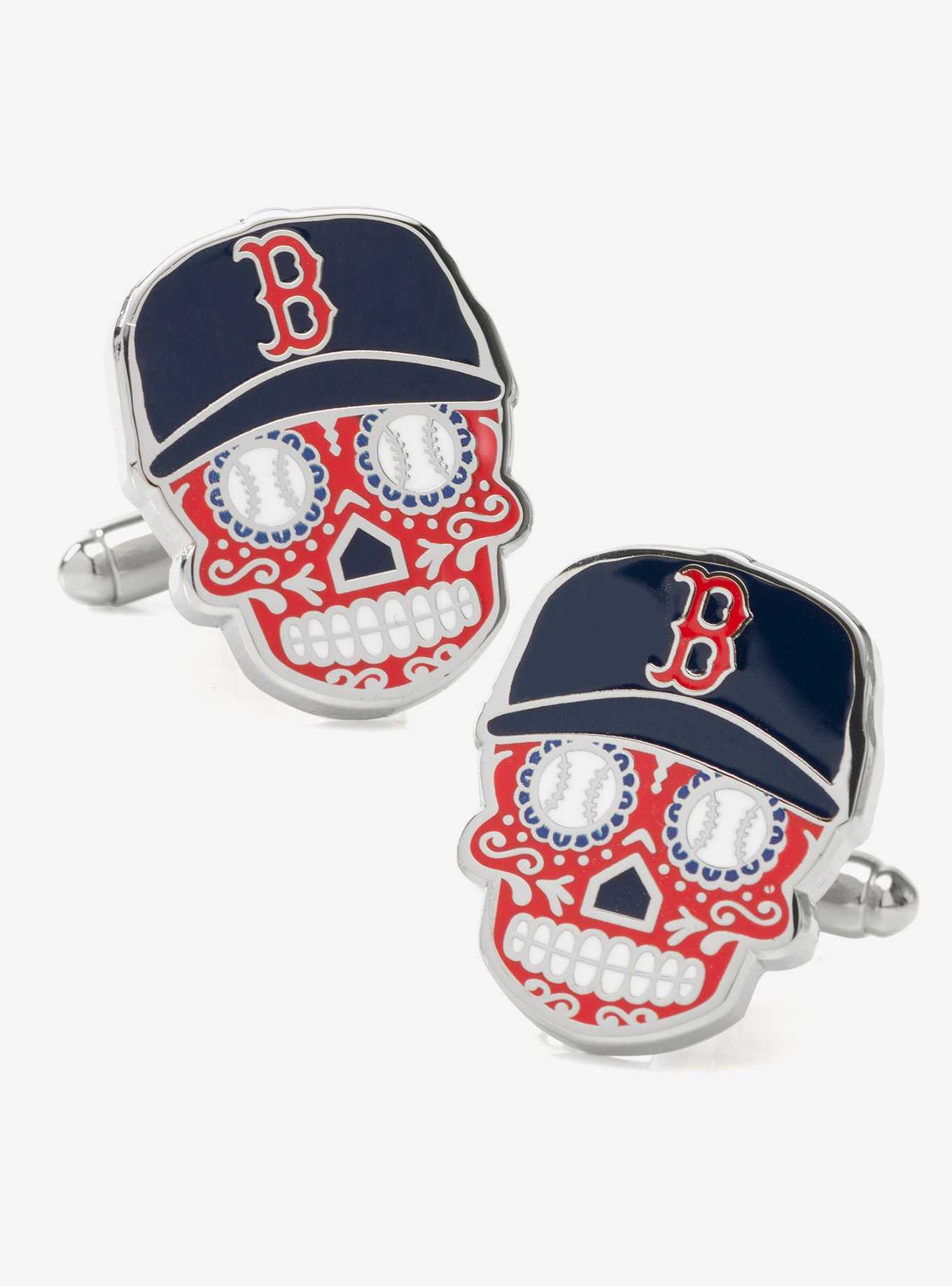 Boston Red Sox Sugar Skull Cufflinks, , hi-res