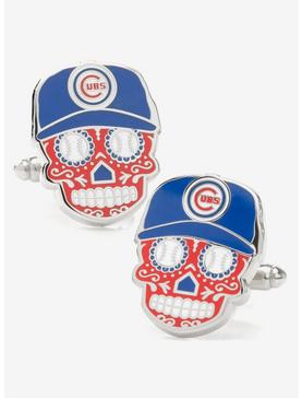 Plus Size Chicago Cubs Sugar Skull Cufflinks, , hi-res
