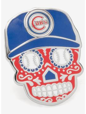 Plus Size Chicago Cubs Sugar Skull Lapel Pin, , hi-res