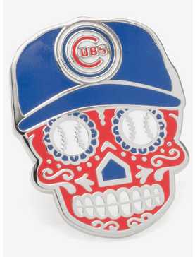 Chicago Cubs Sugar Skull Lapel Pin, , hi-res