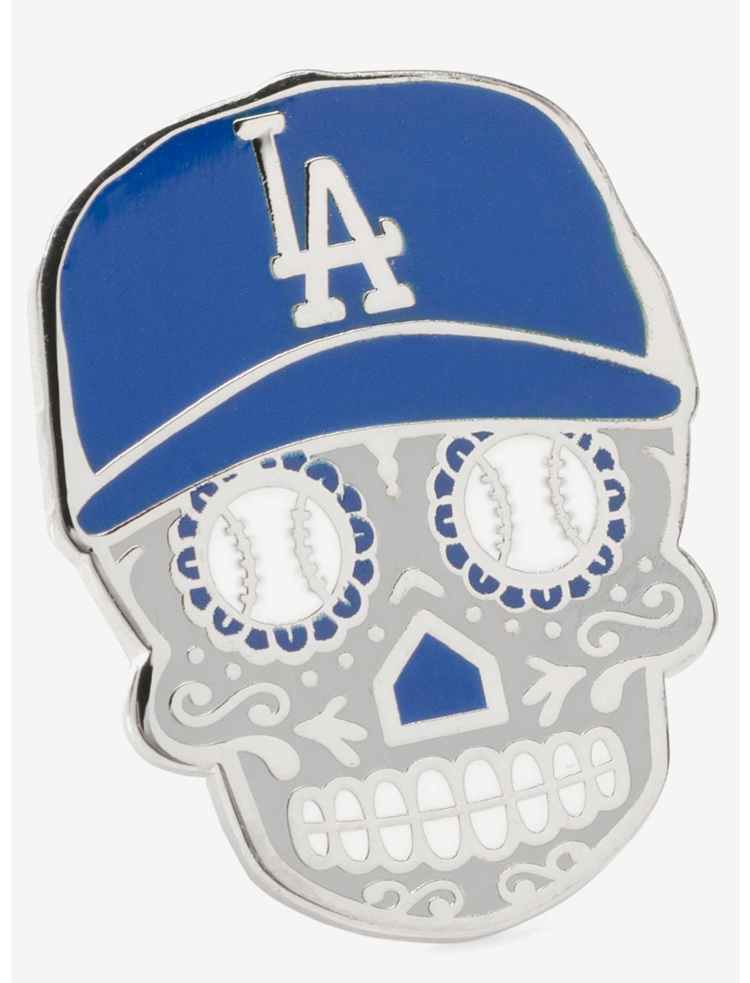 La Dodgers Sugar Skull Lapel Pin, , hi-res