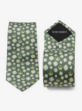 Star Wars Rebel Shamrock Green Hidden Message Men's Tie, , hi-res