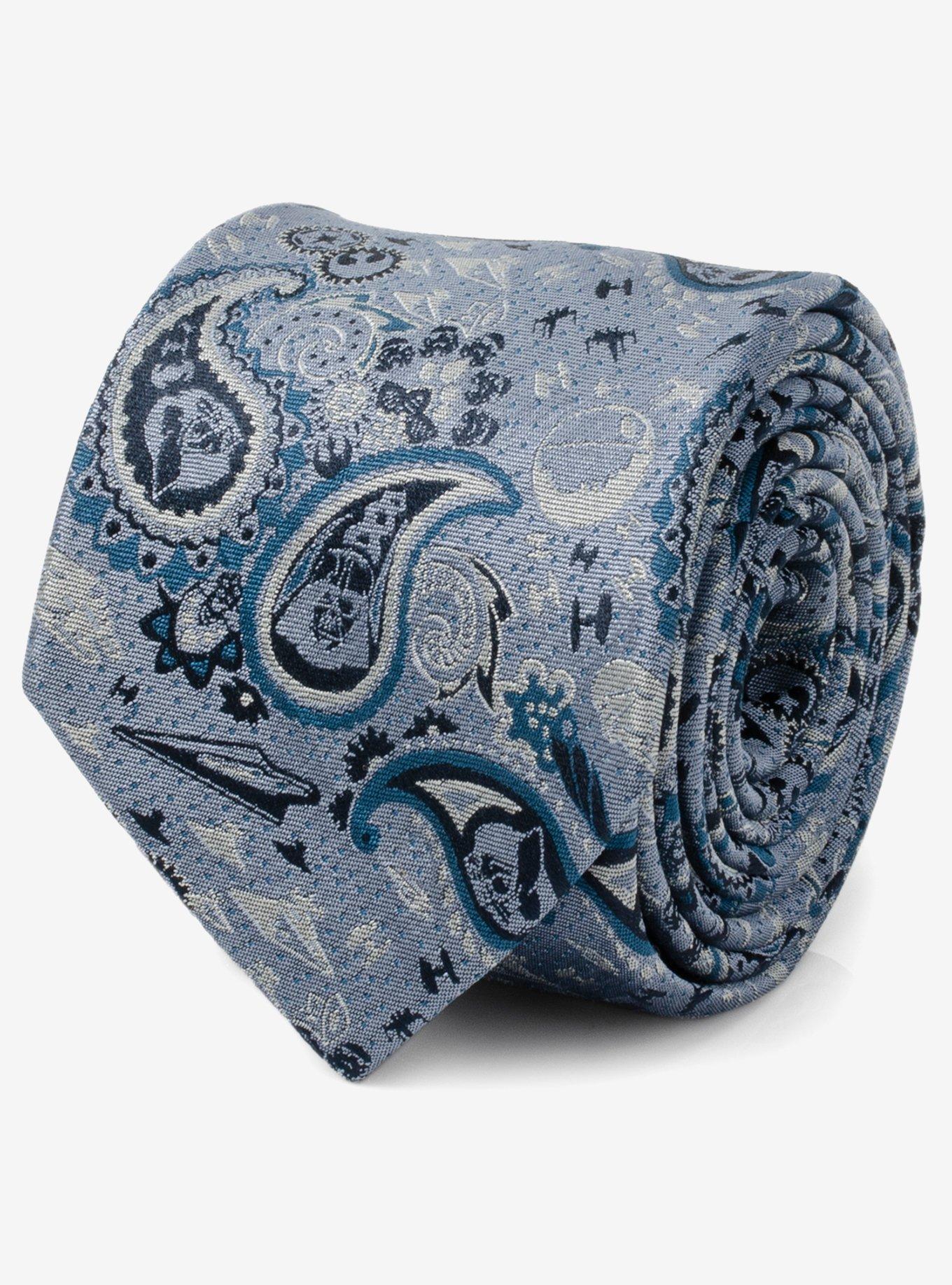 Star Wars Vader Blue Tonal Paisley Men's Tie, , hi-res