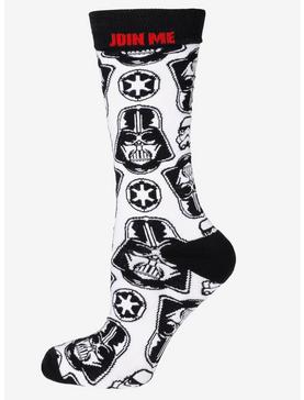 Star Wars Vader Patterned White Men's Socks, , hi-res