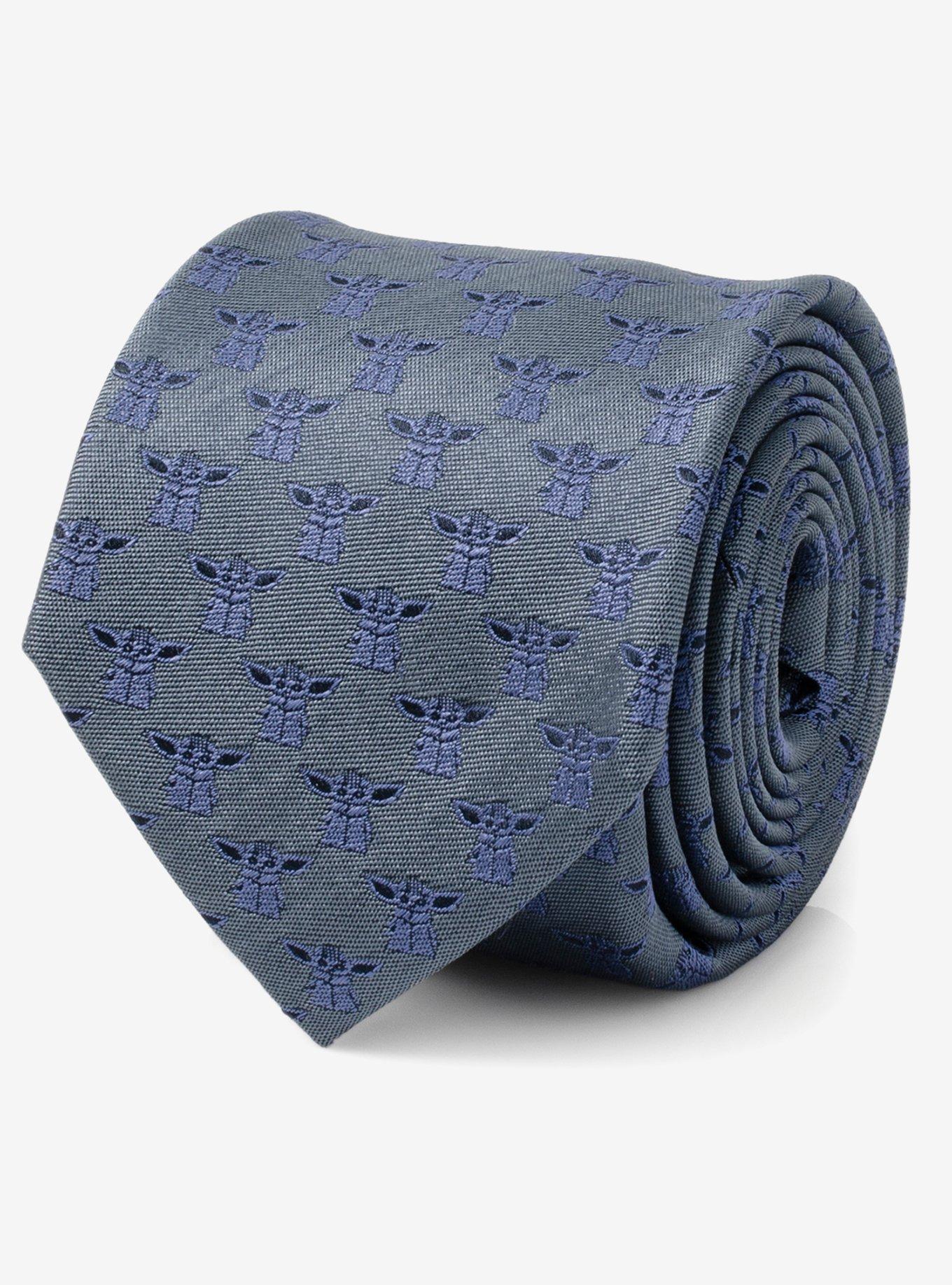 Star Wars The Mandalorian Grogu Blue Tonal Men's Tie, , hi-res