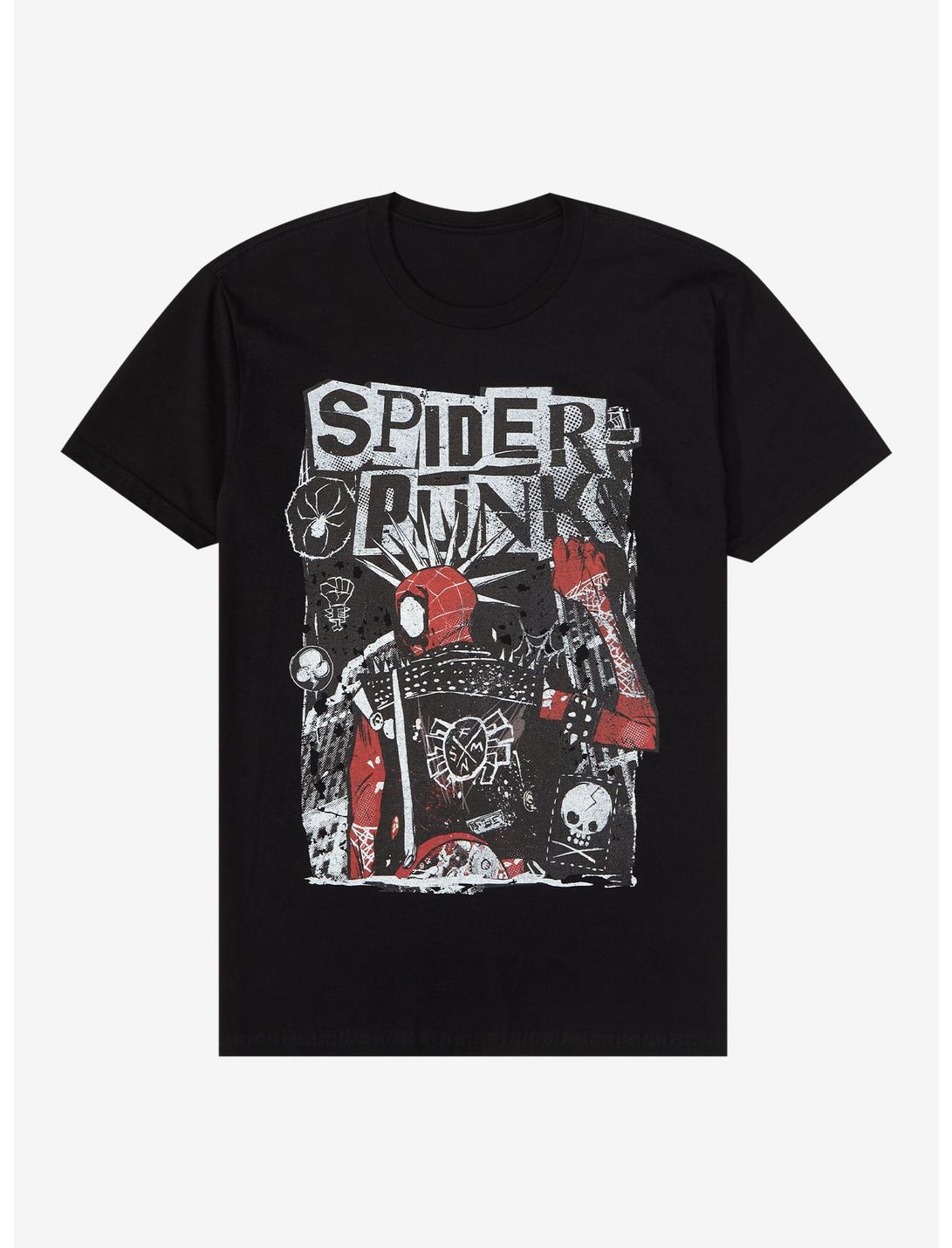 Marvel Spider-Man: Across The Spider-Verse Spider-Punk T-Shirt, BLACK, hi-res