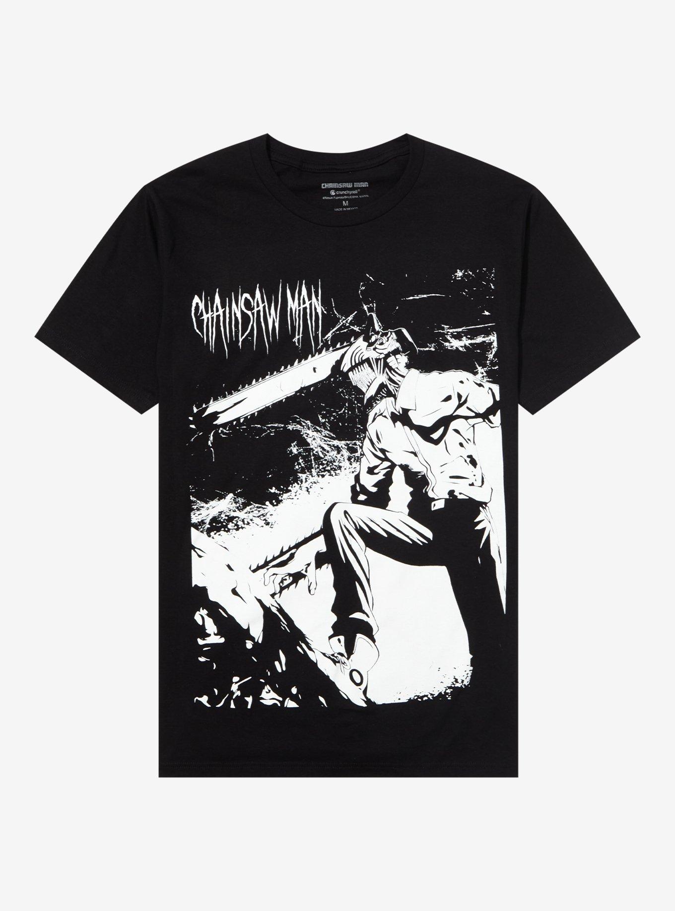 Chainsaw Man Jumbo Denji Black & White T-Shirt