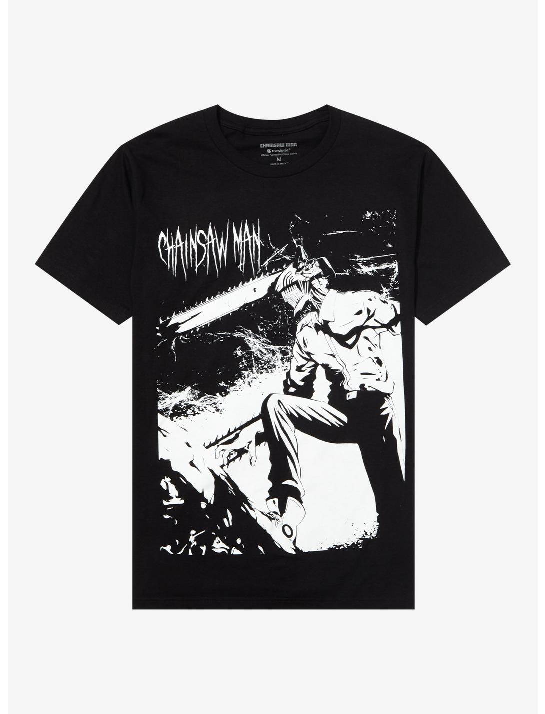 Chainsaw Man Jumbo Denji Black & White T-Shirt | Hot Topic